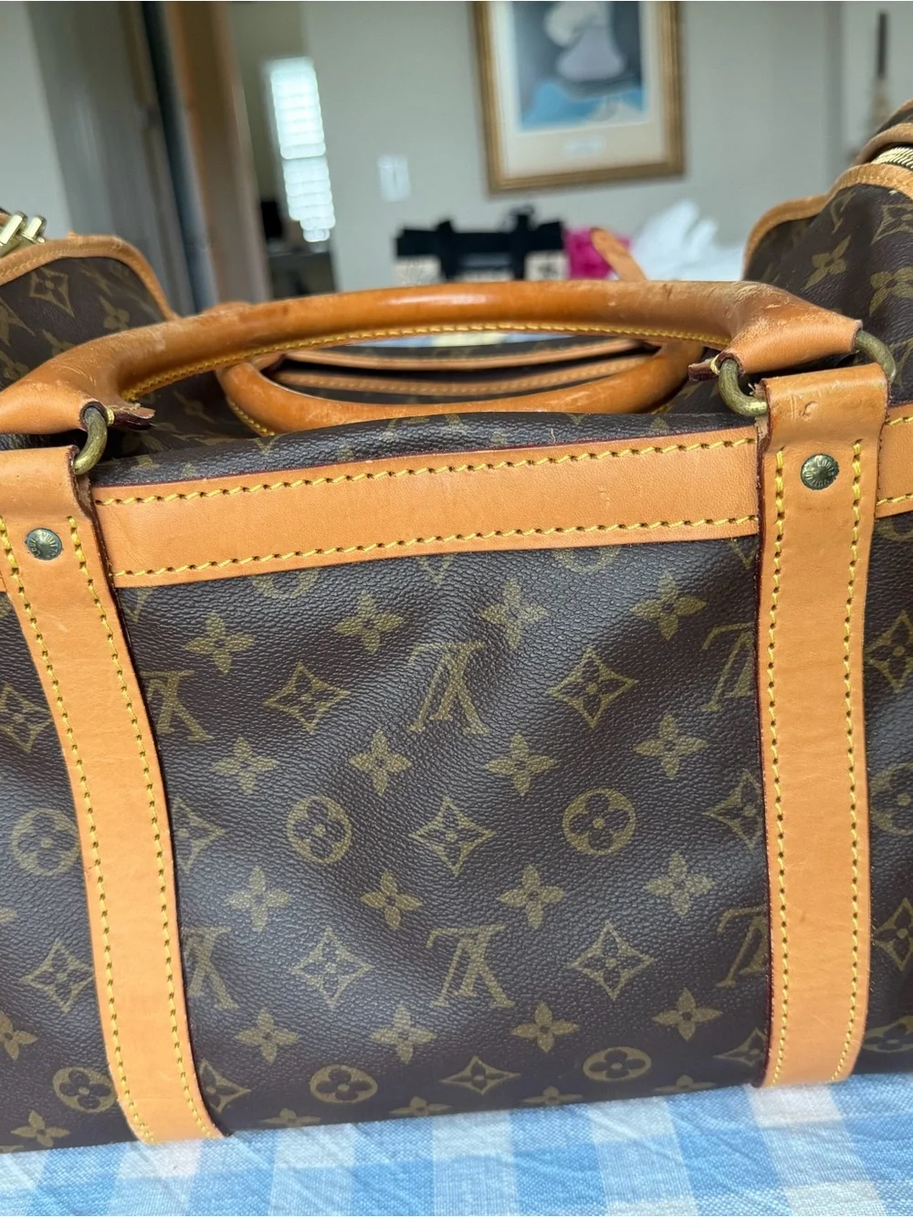 Vintage Louis Vuitton Sac Chien 40 Monogram Pet Carrier.